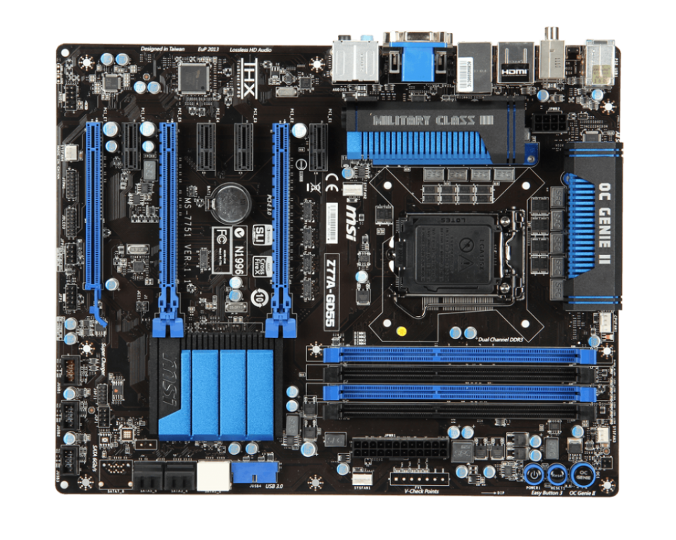 Intel Core i7-3770K işlemci + MSI Z77A-GD55 ANAKART + 16GB RAM
